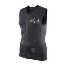 EVOC PROTECTOR VEST LITE WOMEN dames beschermend vest voor actiesporten (Liteshield Plus rugbeschermer, beschermende EVA-bekleding, AIROFLEX heupgordel, wasbaar, maat: L), zwart