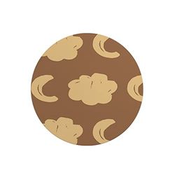 Questo Casa, Ronde digitaal bedrukte muismat, antislip onderkant, voor kantoor en thuis, diameter: 22 cm