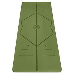 Liforme Yogamat voor op reis, gratis yogatas, gepatenteerd uitlijnsysteem, grip op krijgers, antislip, milieuvriendelijk en biologisch afbreekbaar, ultralicht, zweetbestendig, lang, breed en dik