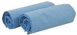 2 x hoeslaken voor kinderbed, 60 x 120 cm, blauw/wit, gemaakt in Spanje.