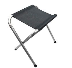 Homecall - Taburete de camping plegable de aluminio (gris)