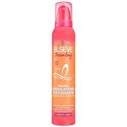 L’Oréal Paris - Mousse Ondulations Texturisante pour Cheveux Longs - Ondulations Douces et Rebondissantes - Huile de Ricin - Sans Rinçage - Elseve Dream Long - 200 ml