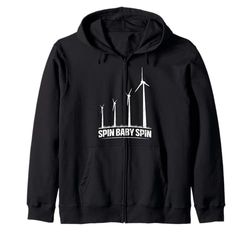 Energy SPIN BABY SPIN FUNNY Electricity Zip Hoodie