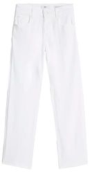 7 For All Mankind Calie Straight Ankle Soleil, biały, 24W