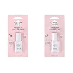 Elegant Touch Brush On Nail Glue Pink 6ml (Pack of 2)