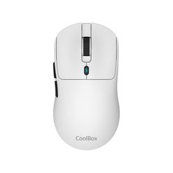 W03 Ratón Inalámbrico Gaming con Triple Conexión 2.4GHz/Bluetooth 5.0/USB-C, 7 Botones, hasta 30h de Autonomía, 10000DPI, Sensor Pixart 3325, Superlight 57g. Color Blanco