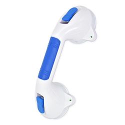 EURO MARKETING MANUFACTURING Non-Slip Handle with Suction Cups, White and Blue, One Size