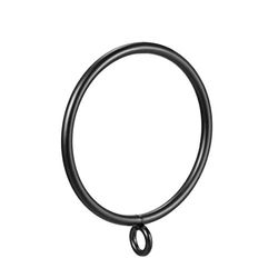 sourcing map Curtain Rings Metal 55mm Inner Dia Drapery Ring for Curtain Rods Black 24 Pcs