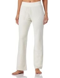 Emporio Armani Pantaloni da Donna in Velluto a Coste Felpati, Pale Cream, XS