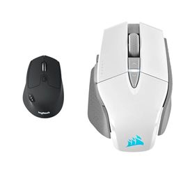 Logitech M720 Triathlon Draadloze & Corsair M65 RGB ULTRA WIRELESS Afstembare