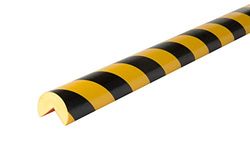 Knuffi 11023 Profilé de protection d'angle en mousse de polyuréthane, type A+, jaune/noir, longueur 3 m