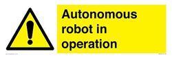 Autonom robot i driftsskylt – 600 x 200 mm – L62