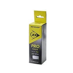 Dunlop 40+ Pro Tour 3 Balle de Tennis Adulte Unisexe, White, Taille Unique