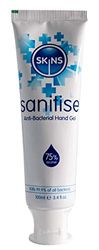 Skins Sexual Health Hand Sanitiser Alcohol-Based (75%) Quick Drying Anti-Bacterial Hand Sanitiser-Tube, 100 ml, Colourless