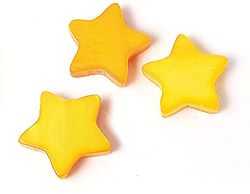 Cuenta concha de madreperla estrella brillante melocotón 14x14mm. 250gr. 356u. Aprox.