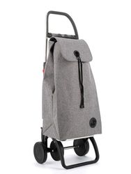 VoltShine Chariot de Courses Pliable à 4 Roues, Couleur Gris, idéal pour Le Transport de Courses et l'utilisation Quotidienne.