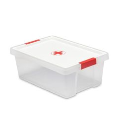 TATAY Caja Botiquín Primeros Auxilios con Tapa, 7L de Capacidad, con Asas, Tapa 100% Materiales reciclados, Libre de BPA. Medidas 25 x 36 x 13 cm