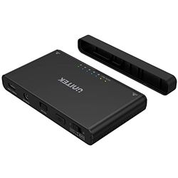 Unitek S1222A SolidForce+ USB-C naar PCIe/NVMe M.2 SSD-behuizing Plus SATA III adapter met offline Clon/USB-C 10 Gbps kabel met USB-A-adapter, aluminium warmtewisselaar/siliconen