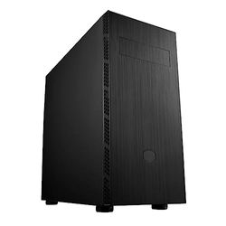 Cooler Master MasterBox MB600L V2 with ODD - Brushed Steel PC Case with Side Mesh Intakes, Enhanced Cooling Versatility, Improved Internal Clearances, Ventilated PSU Shroud - Steel Panel