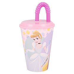 Stor Disney Princess Reusable Children's Tumbler with Lid and Straw 430 ml
