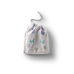 Bonamaison Impreso Algodón Bolsas con Cordón, Bolsa con Cordel para el Hogar y el Almacenamiento de Verduras, Bolso de Compras, Plegable, Ecologica, Reutilizables, Tamaño: 20x30 Cm