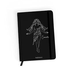 ERT GROUP Cuaderno con licencia original y oficial de Babaco, patrón Zodiac Woman 004 black, con papel cuadriculado, A5