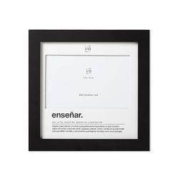 UO Cadre Photo avec définition Enseigner 20 x 20 cm Bois de Qualité, Design Élégant et Émotif, Cadeau Durable pour Enseignants, Couleur Noir