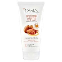 Omia, Eco Bio Balsam für Haare und empfindliche Haut, milde Formel, Spülung für häufiges Waschen, ohne Silikone und SLES, 180 ml Flasche