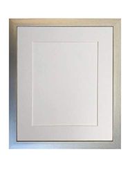 FRAMES BY POST Marco de Fotos (1,9 cm), Color Plateado, Soporte Blanco, 16 x 12 Image Size 12 x 8 Inch