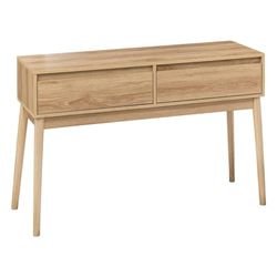 5five - Console 2 tiroirs Effet chêne Naturel abana