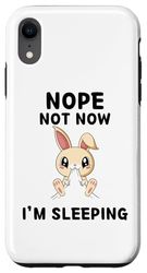 Carcasa para iPhone XR Lindo conejo Kawaii Nope Not Now I'm Sleeping Rabbit Lover