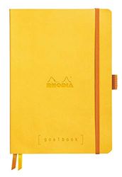 Rhodia 117585C notitieboekje Goalbook (DIN A5, 14,8 x 21 cm, dot, praktisch en trendy, met zacht deksel, 90 g wit papier, 120 vellen) 1 stuk, geel