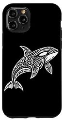iPhone 11 Pro Tribal Orca Whale Hawaiian Maori Tattoo Ocean Art Design Case