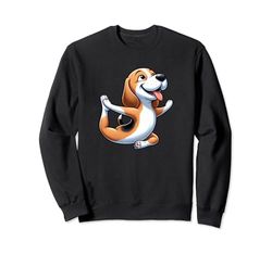 Lindo perro Beagle Yoga Gimnasia Sudadera