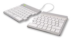 R-Go Tools Split Break Ergonomisch Toetsenbord, Bluetooth 5.0, Gesplitste toetsenbord, Met pauze indicator, AZERTY (BE) Layout, Oplaadbaar, Wit