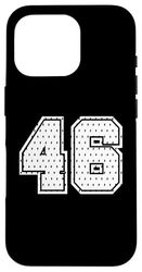 Number 46 Sports Team 46th Jersey Varsity Birthday Football Case for iPhone 16 Pro