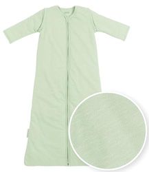 Meyco Baby Slub slaapzak, babyslaapzak (slaapzak met afritsbare mouwen, ademend, ideaal voor de winter, 70 cm, 2,5 TOG), Zachtgroen