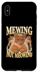 Carcasa para iPhone XS Max Funny Cat Meme Mewing Not Meowing LooksMaxxing cat