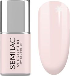 Semilac One Step Gel Polish 5ml – UV/LED Gel Nail Polish - No Base Coat Needed & Easy Removal Perfect For Manicure and Pedicure - Innovative UV LED Colour Polish Nail Polish - 255 Ecru