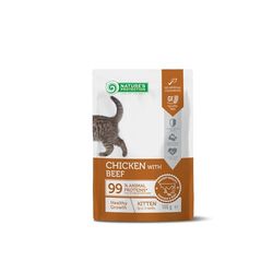 Natures P Cat Kitten Kip met runderzak, 100 g