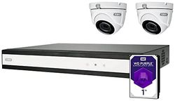 ABUS Kit completo di videosorveglianza con videoregistratore ibrido e 2 telecamere Mini Dome analogiche