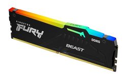Kingston FURY Beast Nero RGB 16GB 5600MT/s DDR5 CL36 DIMM Memoria Gaming per Computer Fissi Modulo Singolo AMD EXPO/ Intel XMP - KF556C36BBEA-16
