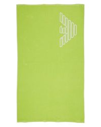 EMPORIO ARMANI Towel Beachwear Asciugamano Mare, Punzonatrice Lime, Taglia Unica Unisex-Adulto