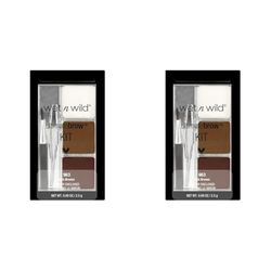 wet n wild - ULTIMATE BROW KIT - Redessinez vos sourcils avec précision - Teinte Ash Brown - 100% Cruelty Free - Produit Vegan (Lot de 2)