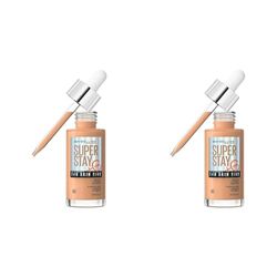 Maybelline Super Stay Skin Tint Foundation, With Vitamin C*, Foundation and Skincare, Long-Lasting up to 24H, Vegan Formula, Shade 48 (Pack of 2)