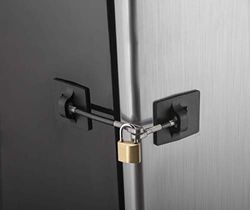 Computer Security Products Cerradura Puerta de Frigorífico con Candado – Cerrojo Puerta sin Agujeros, Negro