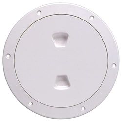 Beckson DP60-W skruvad däckplatta (vit), 1-pack
