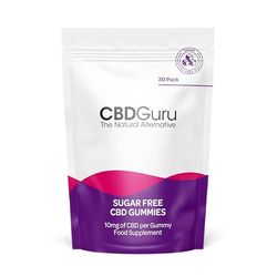 CBD Guru Sugar Free CBD Gummies 10mg 30 Pack - Mixed Fruit Flavour Broad Spectrum CBD Gummy Bears for Sleep & Anxiety Support, 600mg Total CBD Supplement