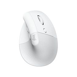 Logitech Lift for Mac, Draadloze Verticale Ergonomische Muis, Bluetooth, stil klikken, stil SmartWheel, 4 aanpasbare knoppen, compatibel met macOS, iPadOS, MacBook Pro & Air, iMac, iPad - OffWhite