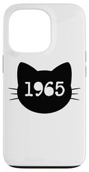 Cat Head Silhouette 1965 Funny Retro Case for iPhone 13 Pro
